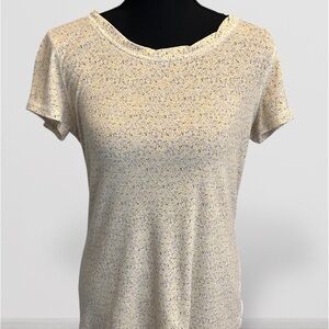 Ruff Hewn Women's Short Sleeve Yellow Floral Size S